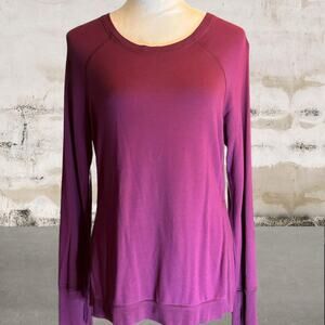 Active Life Women's Burgundy Long Sleeve Top - Size Small